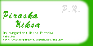 piroska miksa business card